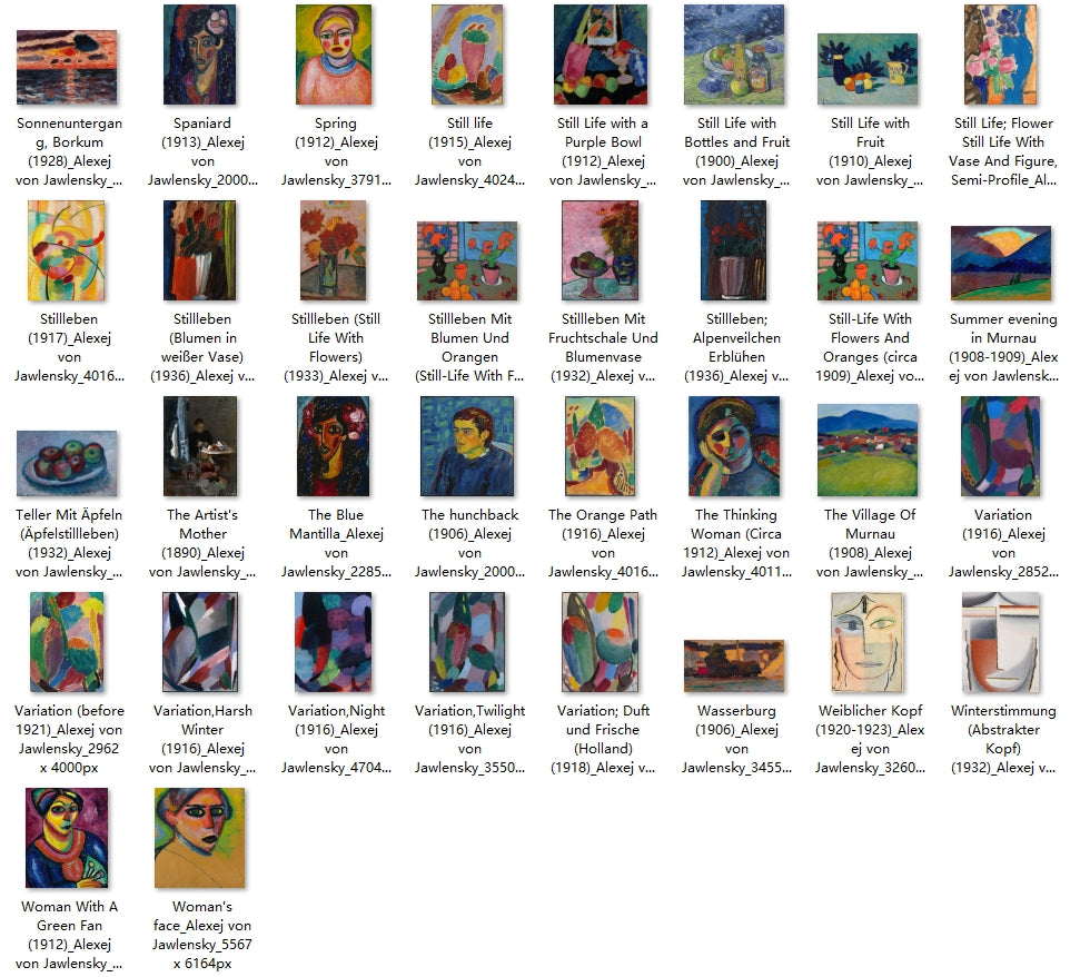 114 Painting Images by Alexej von Jawlensky (Russian, 1864-1941)