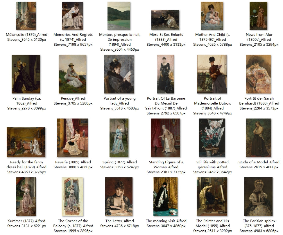 82 Painting Images by Alfred Stevens (Belgian, 1817 - 1875)