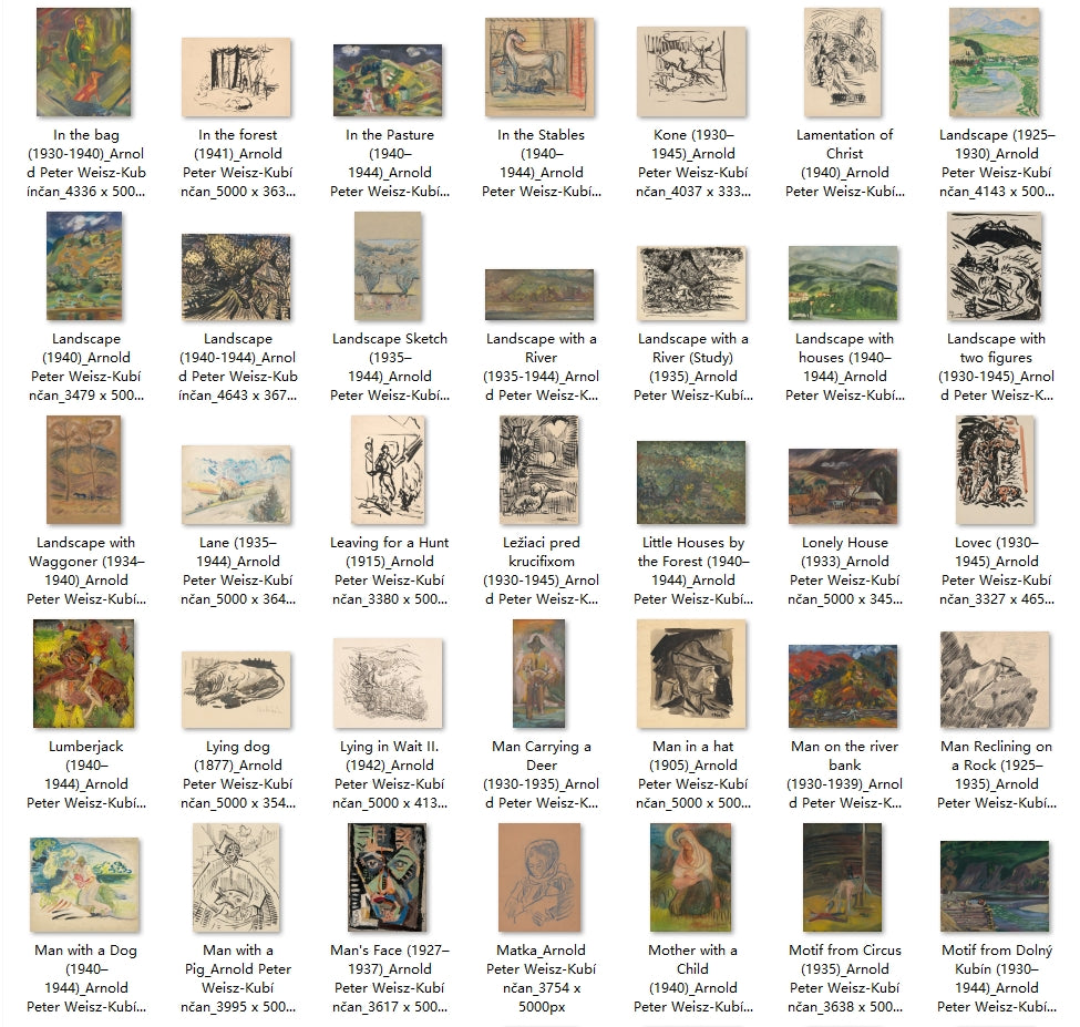 191 Painting Images by Arnold Peter Weisz-Kubínčan (Slovak, 1898 - 1944)