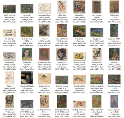 191 Painting Images by Arnold Peter Weisz-Kubínčan (Slovak, 1898 - 1944)