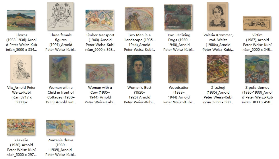 191 Painting Images by Arnold Peter Weisz-Kubínčan (Slovak, 1898 - 1944)