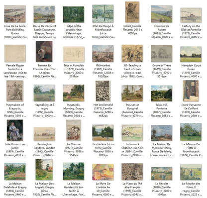 213 Painting Images by Camille Pissarro French, 1830-1903 - Tibetan Buddhist thangka, detailed view