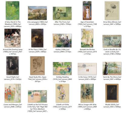 40 Painting Images by Carl Larsson (Swedish, 1853-1919)