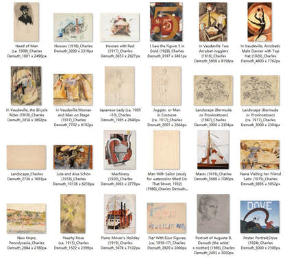 86 Painting Images by Charles Demuth American, 1883-1935 - Tibetan Buddhist thangka, detailed view