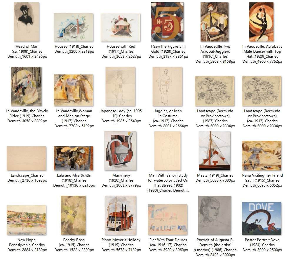 86 Painting Images by Charles Demuth American, 1883-1935 - Tibetan Buddhist thangka, detailed view