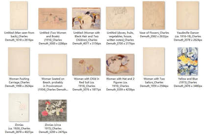 86 Painting Images by Charles Demuth American, 1883-1935 - Tibetan Buddhist thangka, view 4