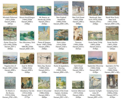 71 Painting Images by Childe Hassam American, 1859-1935 - Tibetan Buddhist thangka, detailed view