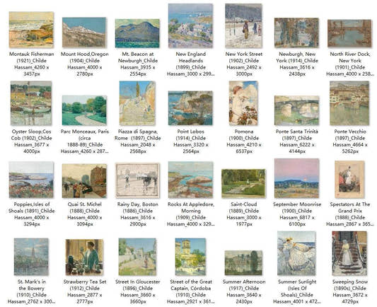 71 Painting Images by Childe Hassam American, 1859-1935 - Tibetan Buddhist thangka, detailed view