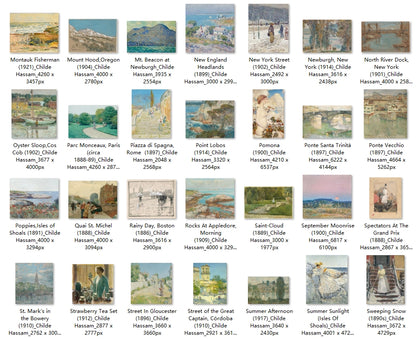 71 Painting Images by Childe Hassam (American, 1859-1935)