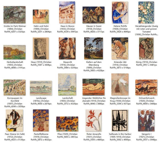 63 Painting Images by Christian Rohlfs German, 1849-1938 - Tibetan Buddhist thangka, detailed view