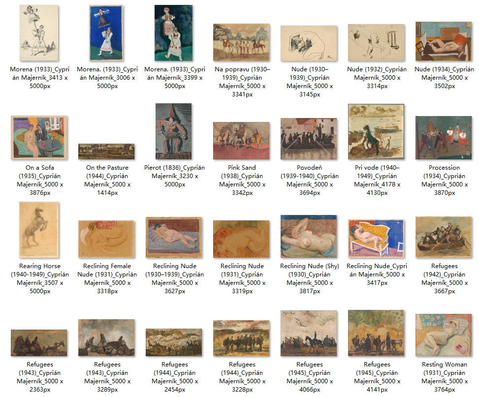 169 Painting Images by Cyprián Majerník (Slovak, 1909 - 1945)