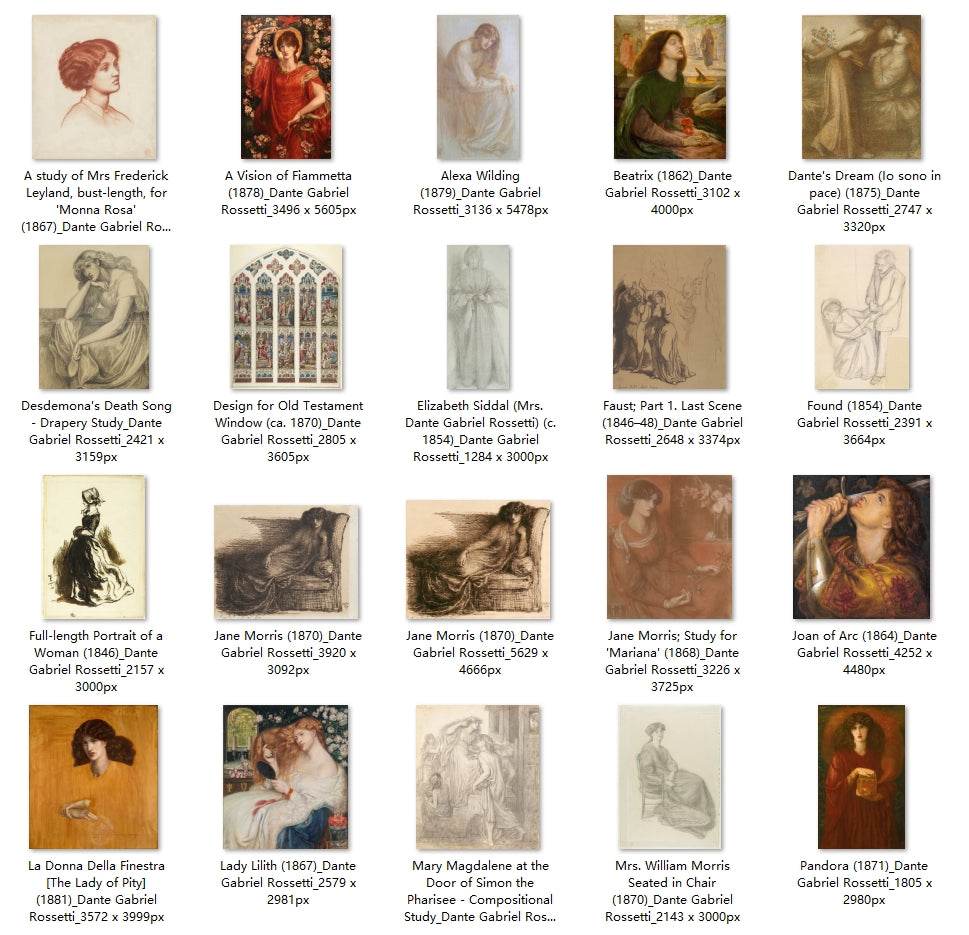 49 Painting Images by Dante Gabriel Rossetti English, 1828 - 1882 - Tibetan Buddhist thangka, front view