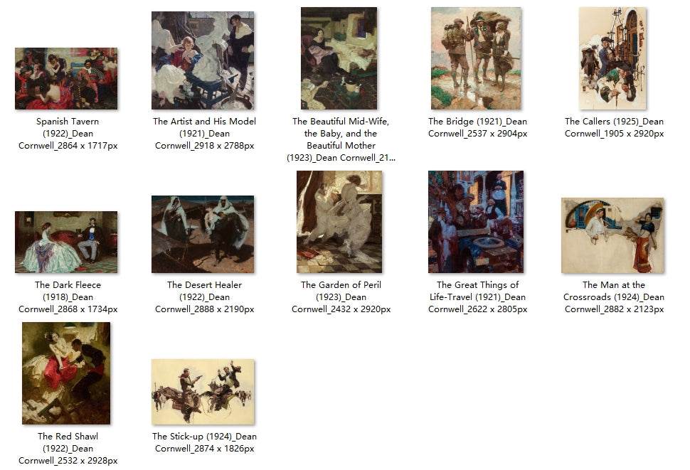 32 Painting Images by Dean Cornwell American, 1892-1960 - Tibetan Buddhist thangka, detailed view