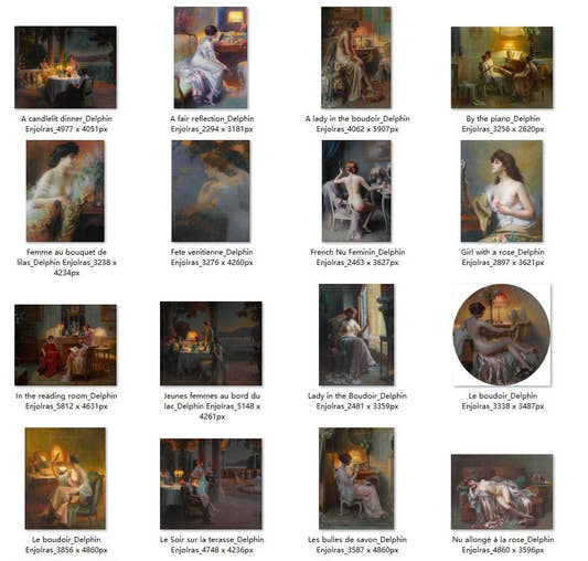 27 Painting Images by Delphin Enjolras French, 1857-1945 - Tibetan Buddhist thangka, front view