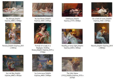 27 Painting Images by Delphin Enjolras French, 1857-1945 - Tibetan Buddhist thangka, detailed view