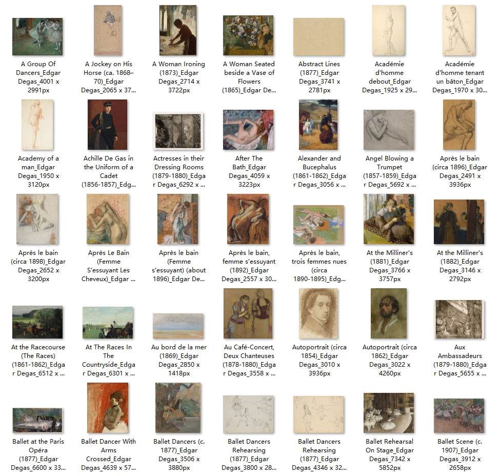 356 Painting Images by Edgar Degas French, 1834-1917 - Tibetan Buddhist thangka, front view