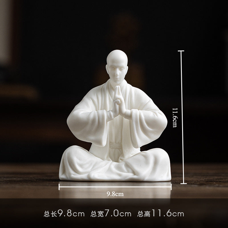 White Porcelain Meditation Buddha Statues