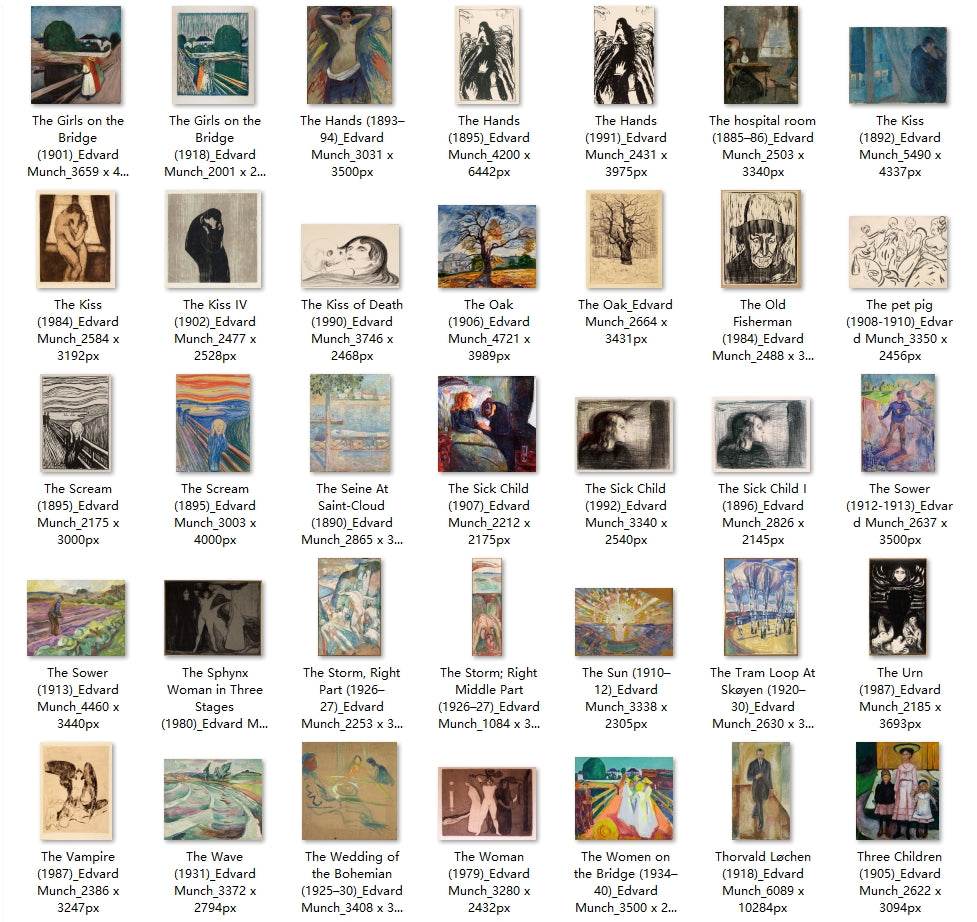 426 Painting Images by Edvard Munch Norwegian, 1863 - 1944 - Tibetan Buddhist thangka, view 10