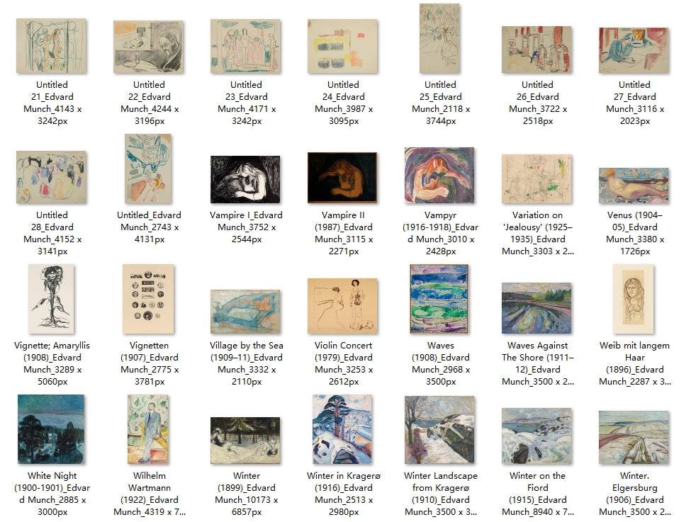 426 Painting Images by Edvard Munch Norwegian, 1863 - 1944 - Tibetan Buddhist thangka, view 12
