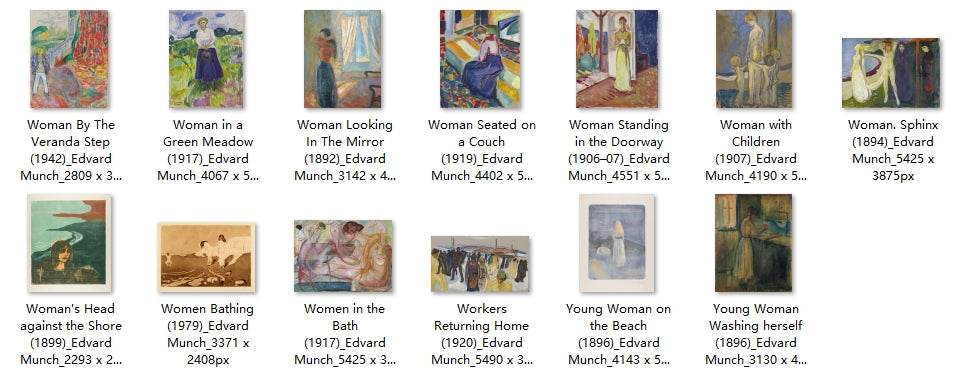 426 Painting Images by Edvard Munch Norwegian, 1863 - 1944 - Tibetan Buddhist thangka, view 13
