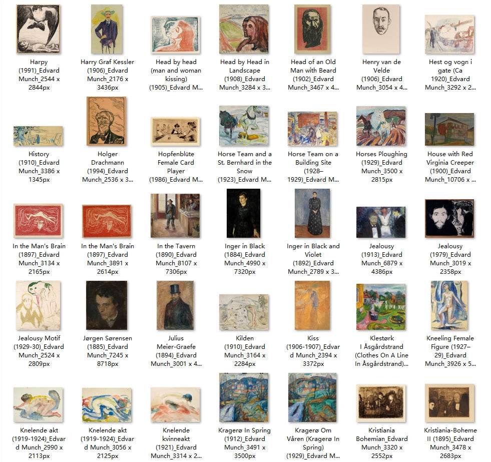 426 Painting Images by Edvard Munch Norwegian, 1863 - 1944 - Tibetan Buddhist thangka, view 4