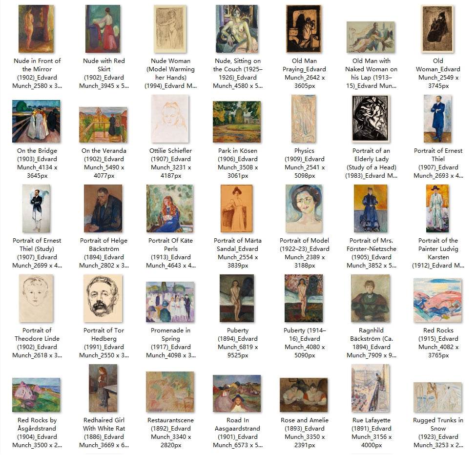 426 Painting Images by Edvard Munch Norwegian, 1863 - 1944 - Tibetan Buddhist thangka, view 7