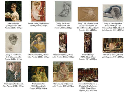 34 Painting Images by Edward John Poynter English, 1836 – 1919 - Tibetan Buddhist thangka, detailed view