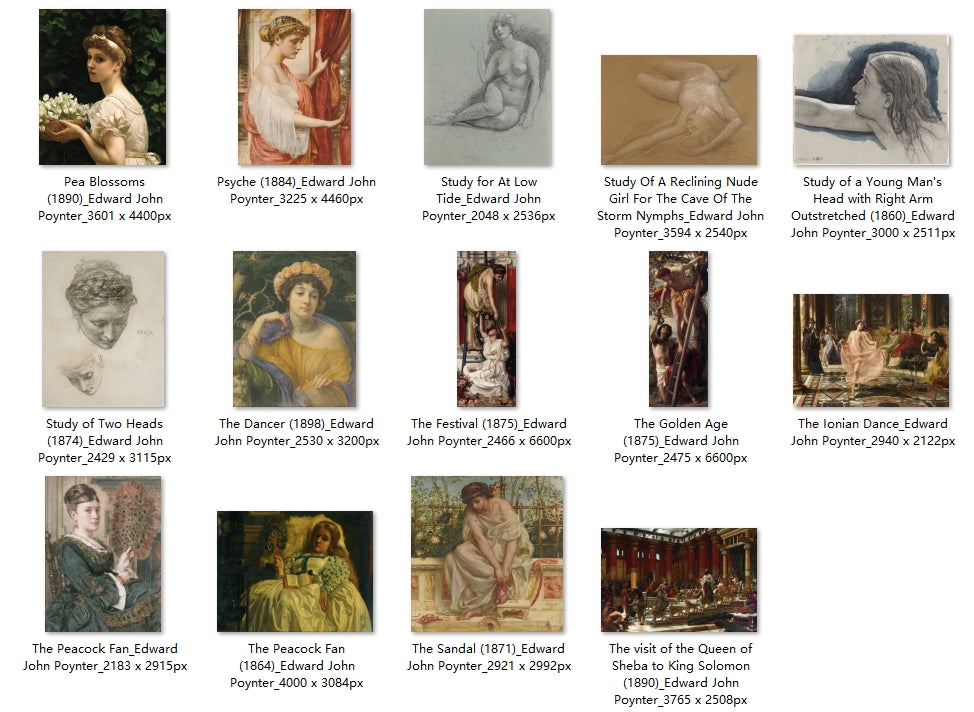 34 Painting Images by Edward John Poynter (English, 1836 – 1919)