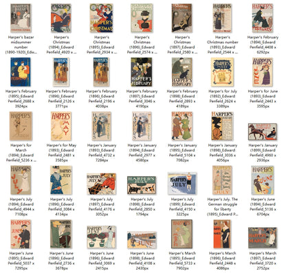 200 Painting Images by Edward Penfield (American, 1866 - 1925)