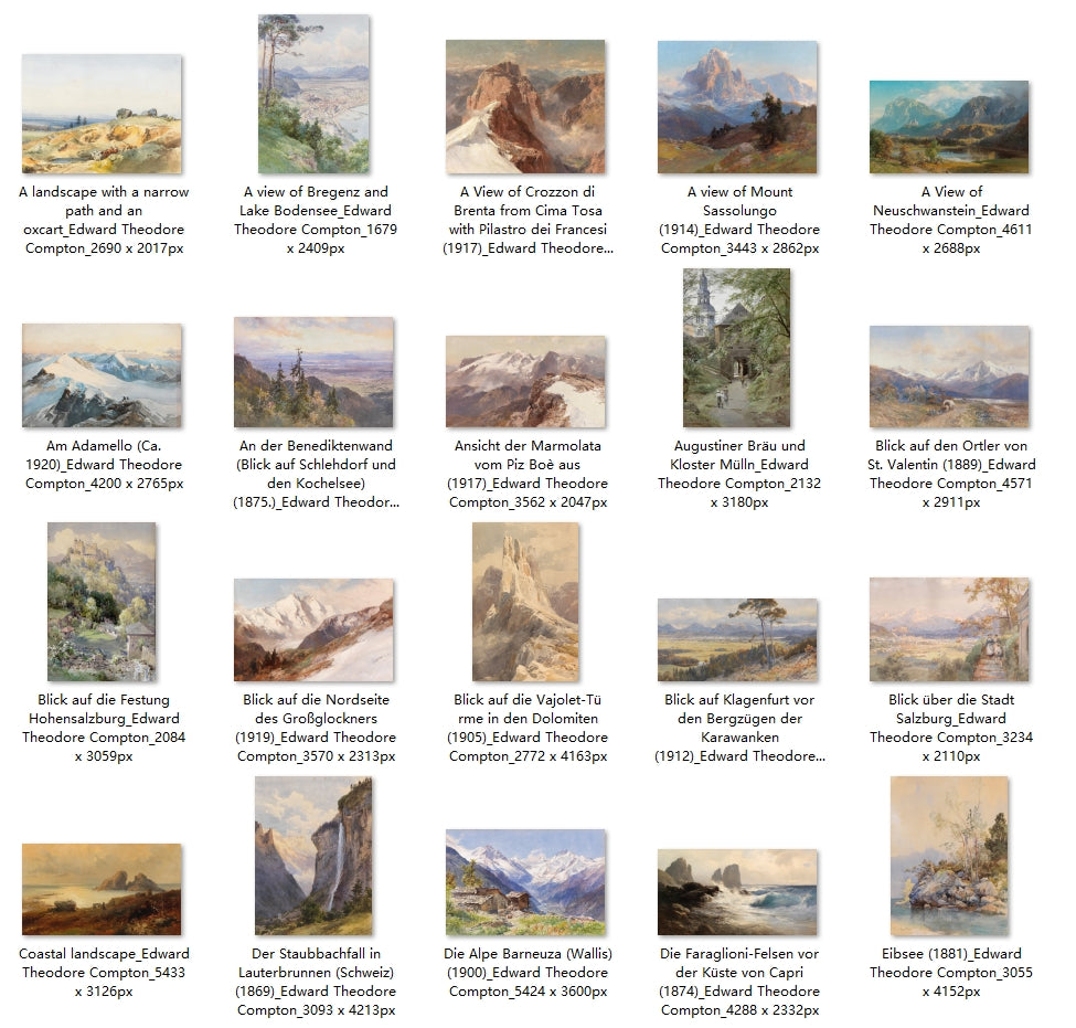 51 Painting Images by Edward Theodore Compton (German, 1849-1921)