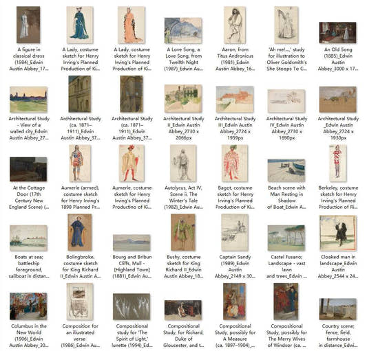 298 Painting Images by Edwin Austin Abbey American, 1852 - 1911 - Tibetan Buddhist thangka, front view