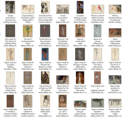298 Painting Images by Edwin Austin Abbey American, 1852 - 1911 - Tibetan Buddhist thangka, detailed view