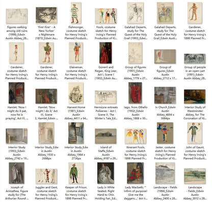 298 Painting Images by Edwin Austin Abbey American, 1852 - 1911 - Tibetan Buddhist thangka, close-up detail