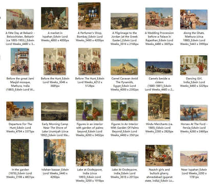 42 Painting Images by Edwin Lord Weeks American, 1849-1903 - Tibetan Buddhist thangka, front view
