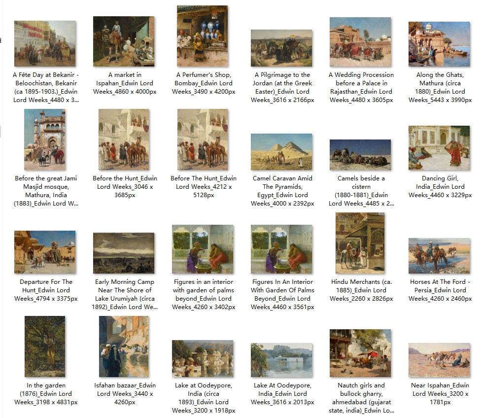 42 Painting Images by Edwin Lord Weeks American, 1849-1903 - Tibetan Buddhist thangka, front view