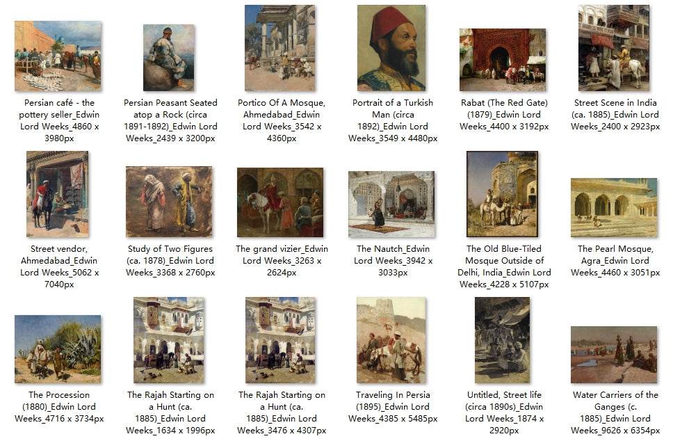 42 Painting Images by Edwin Lord Weeks American, 1849-1903 - Tibetan Buddhist thangka, detailed view