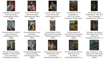 45 Painting Images by El Greco (Domenikos Theotokopoulos) (Greek, 1540-1614)