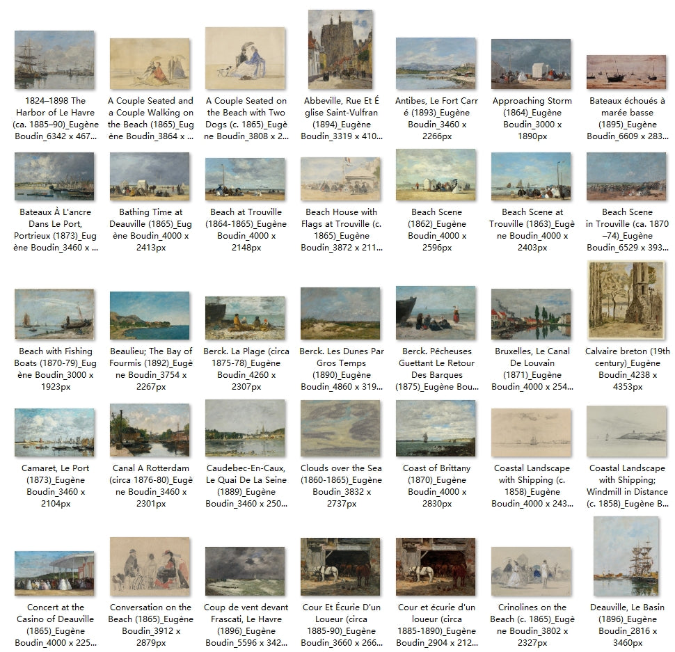 176 Painting Images by Eugène Boudin (French, 1824-1898)