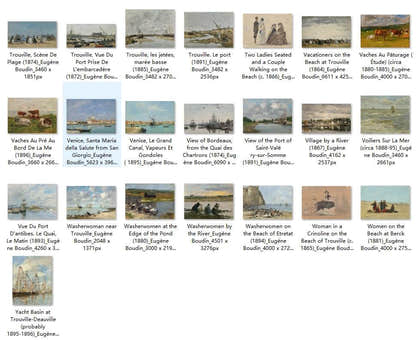 176 Painting Images by Eugène Boudin French, 1824-1898 - Tibetan Buddhist thangka, view 6