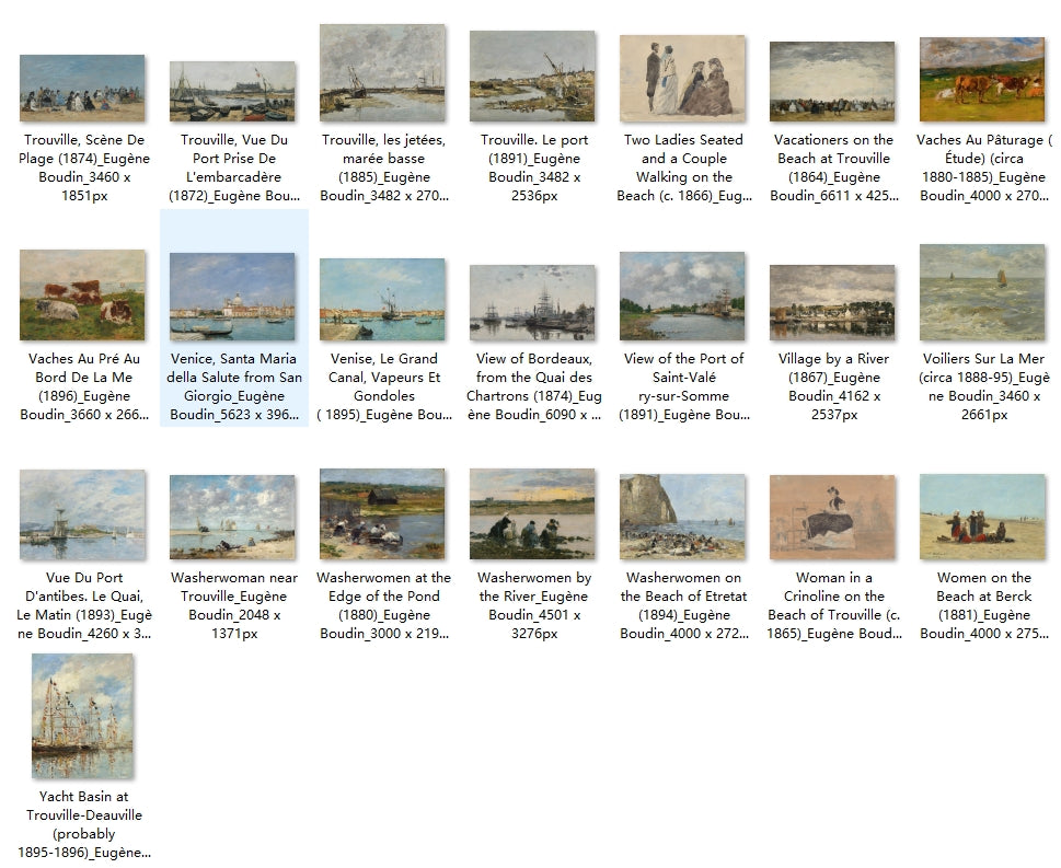 176 Painting Images by Eugène Boudin (French, 1824-1898)