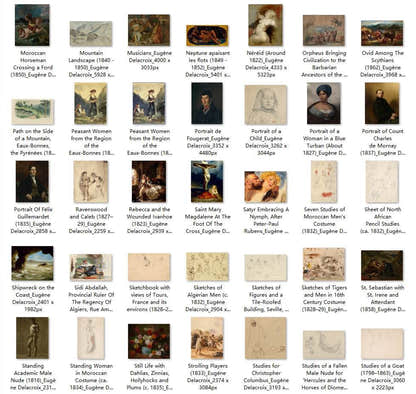 227 Painting Images by Eugène Delacroix French, 1798-1863 - Tibetan Buddhist thangka, view 4