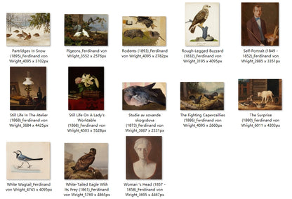 33 Painting Images by Ferdinand von Wright (Finnish, 1822- 1906)