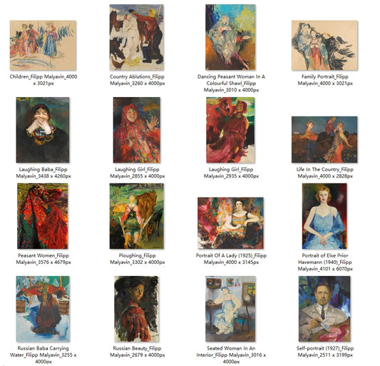 25 Painting Images by Filipp Malyavin (Russian, 1869–1940)