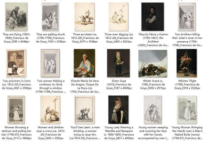 114 Painting Images by Francisco de Goya Spanish, 1746 - 1828 - Tibetan Buddhist thangka, view 5