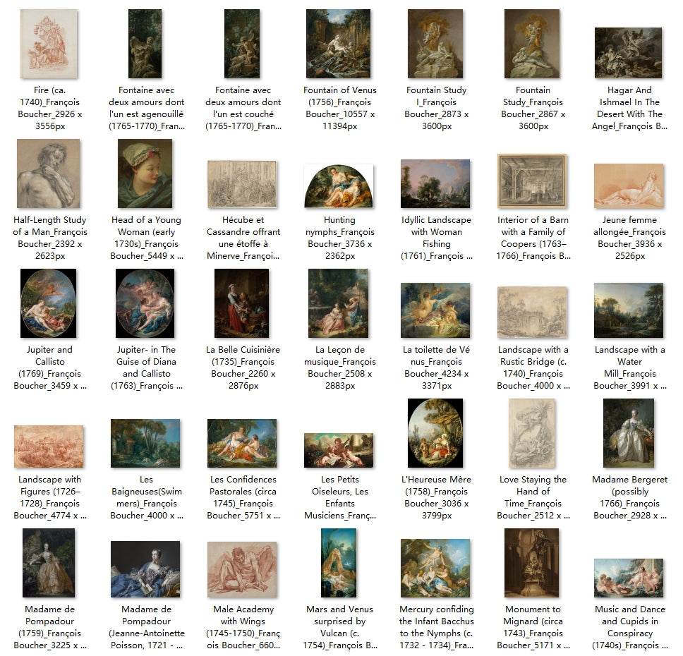 149 Painting Images by François Boucher French, 1703-1770 - Tibetan Buddhist thangka, detailed view