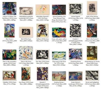 68 Painting Images by Franz Marc German, 1880-1916 - Tibetan Buddhist thangka, front view
