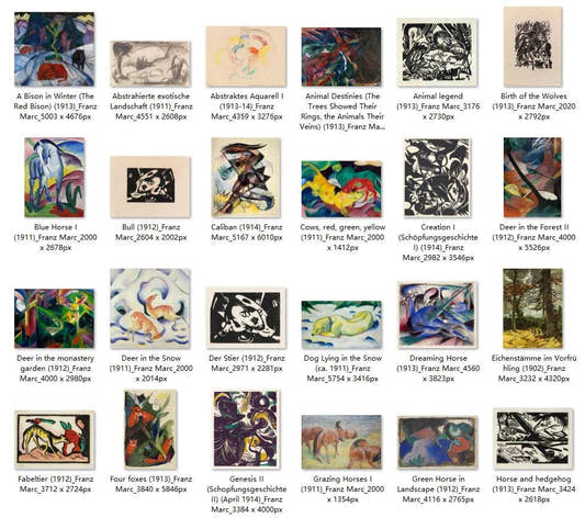 68 Painting Images by Franz Marc German, 1880-1916 - Tibetan Buddhist thangka, front view