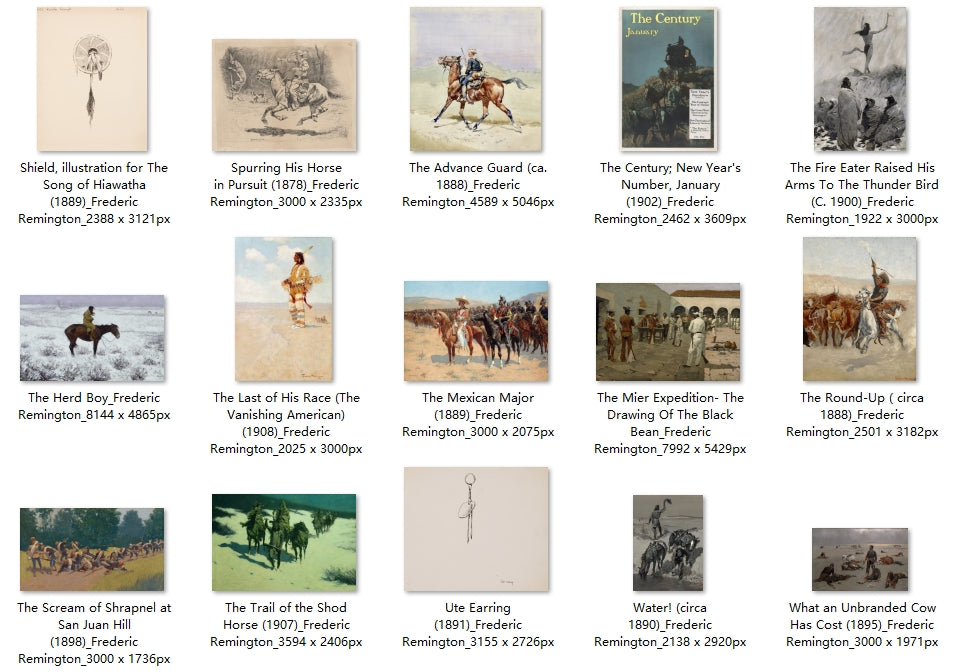 50 Painting Images by Frederic Remington (American, 1861 - 1909)