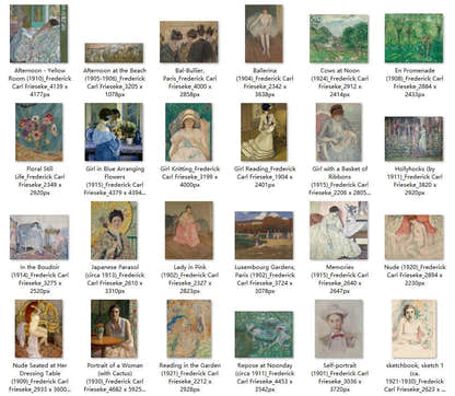 42 Painting Images by Frederick Carl Frieseke American, 1874-1939 - Tibetan Buddhist thangka, front view