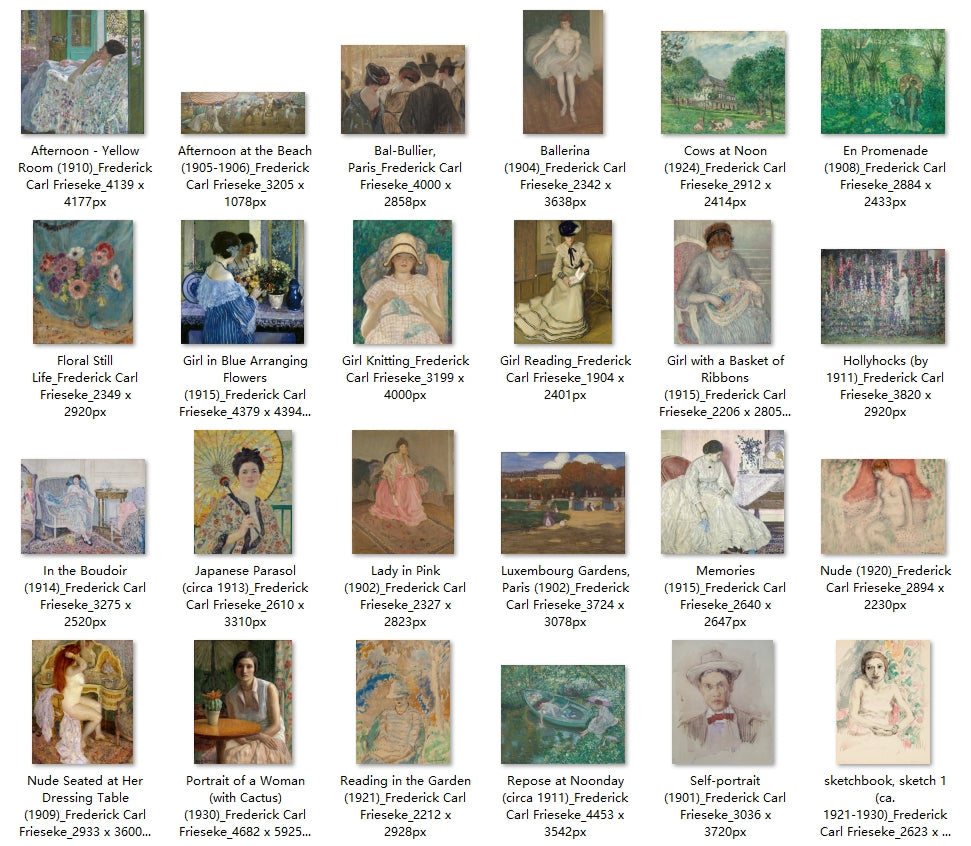 42 Painting Images by Frederick Carl Frieseke (American, 1874-1939)